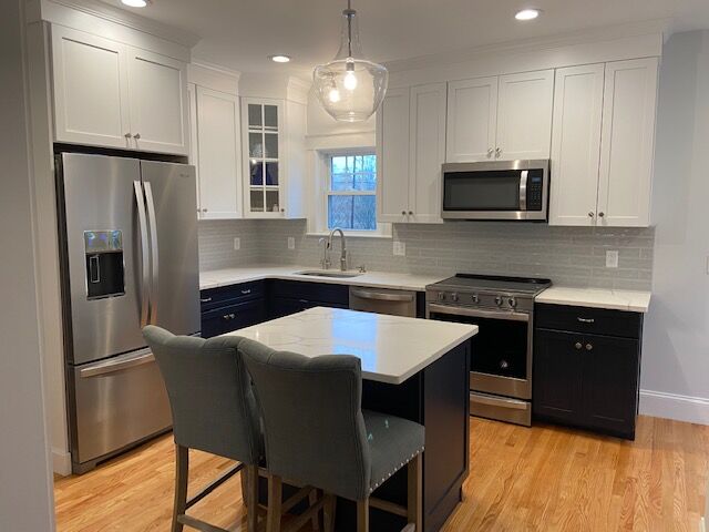 Residential kitchen remodel by a Massachusetts residential contractor