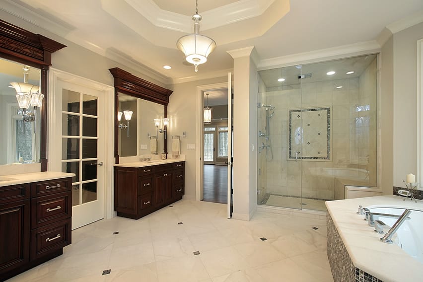 Bright room with new glass doors and windows